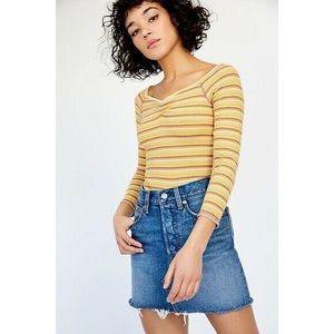 FREE PEOPLE Put a Strip on It Body Suit